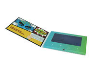 Um folheto video do LCD do controle do botão, bens video do cartão do LCD de 7 polegadas