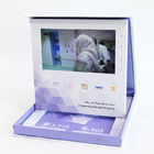 brochura 4.3inch video eletrônica da propaganda de negócio com cabo de USB, cartão video do folheto