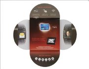 cartão video da bateria incorporado de 2,4 polegadas, folheto video digital recarregável