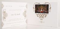 Cartão video do convite do casamento com botão magnético, folheto video digital das cores completas
