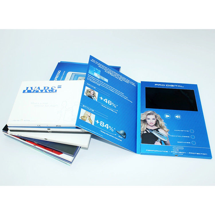 Polegada 2018 video video do folheto 7 de Customimed LCD do cartão de livro do cumprimento do presente da promoção de VIF 512M para o negócio