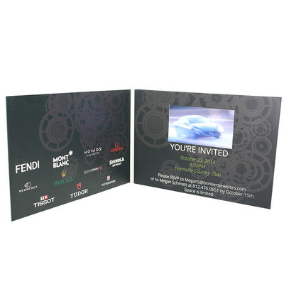 5 cartão feito sob encomenda do vídeo do painel LCD 90*50mm da polegada com memória 2G